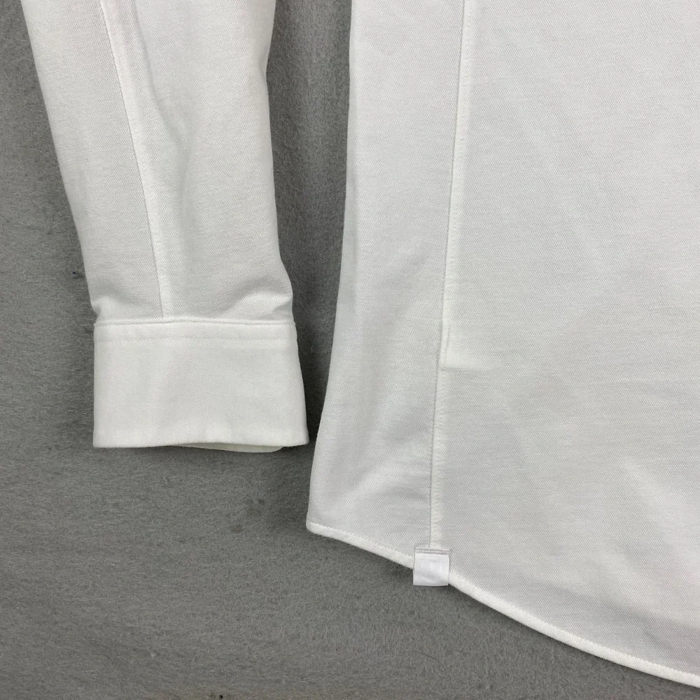 Lululemon Commission Shirt Men L White Twill Long Sleeve Button Up Casual